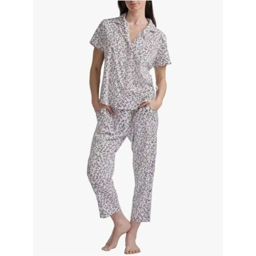 Karen Neuberger NWT size XXL pajama set animal print pink trim
